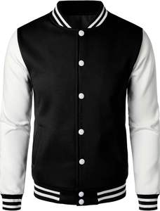 Chaqueta Casual de Béisbol para Hombre, de Cuero, Estilo Urbano, con Letras Bordadas, Cortavientos Delgado, Estilo Hip Hop, Holgada - Product Image 4