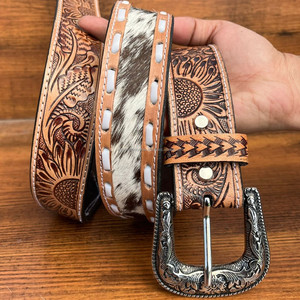 Venta al por mayor de fábrica, cinturón ejecutivo de cuero mecanizado a mano para hombres y mujeres, hebilla de pasador personalizada, suministro de cinturón de cuero genuino 100%, Cinturón de piel de vaca - Product Image 2