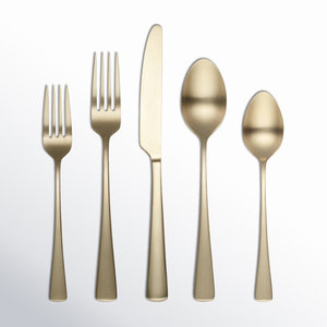 Ensemble de couverts en acier inoxydable plaqué noir durable, finition miroir de luxe, couteau, fourchette, cuillère, vaisselle, au prix le plus bas - Product Image 4
