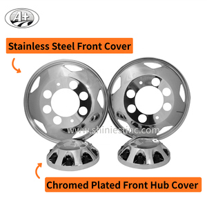 Ensemble de caches-moyeu en plastique chromé A+ US 17 pouces avec 8 goujons à visser pour Chevrolet Silverado et Sierra 3500HD 2011 et plus - Product Image 4