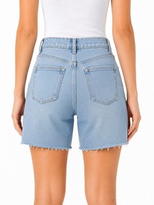 Shorts de Mezclilla para Mujer, Última Moda, Jeans Casuales con Costuras Resistentes, Ajuste Cómodo, Shorts de Mezclilla con Bolsillos para Ropa Urbana - Product Image 6