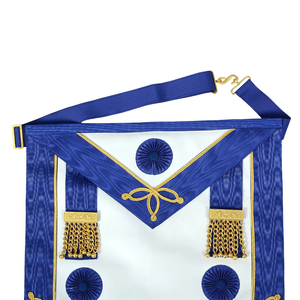 Tablier de Cérémonie Brodé Personnalisé avec Pompons Dorés – Tablier Décoratif Haut de Gamme pour Uniforme et Tenue de Cérémonie - Product Image 6