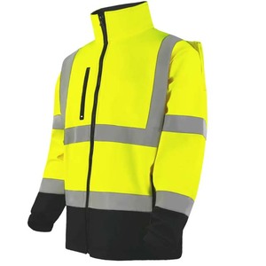High Visibility Reflective Thickened Safety <b>Overalls</b> Custom Logo Winter Uniform ANSI Class 1 LED Flash <b>Waterproof</b> Polyester - Product Image 2
