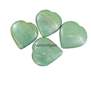Piedras de Cristal Pulido con Forma de Corazón de Ágata Verde AashimAgate para Decoración del Día de San Valentín con Temática de Amor - Product Image 2