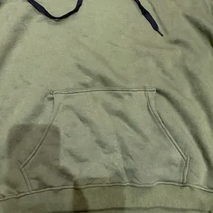 Sweat-shirt à capuche unisexe vert olive pour l'automne, uni, sans motif, avec impression numérique et broderie, en molleton, tailles S-3XL - Product Image 6