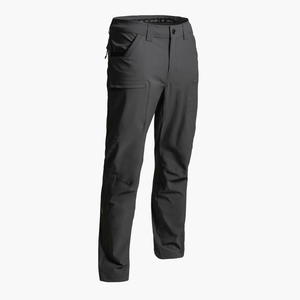 Men's Black Soft <b>Shell</b> Hunting Pants Breathable Polyester Solid Color Autumn Outdoor Wear - Product Image 2