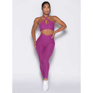 women yoga <b>set</b> seamless high waist leggings sports bra breathable stretch fitness workout gym wear activewear - Product Image 2