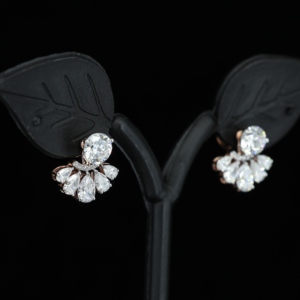 Silver S925 D Color VVS Moissanite Fan Cluster Stud Earrings Rhodium Plated Sparkling Elegant Jewelry Women Wedding Party Gift - Product Image 3