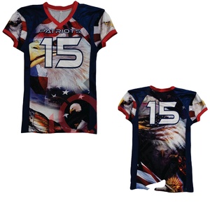Camiseta de Fútbol Americano Personalizable, Transpirable, Estampada, de Verano, Corta, Anti-UV, de Secado Rápido, Opción de Talla Grande, Deportes de Equipo, Venta al Por Mayor - Product Image 1