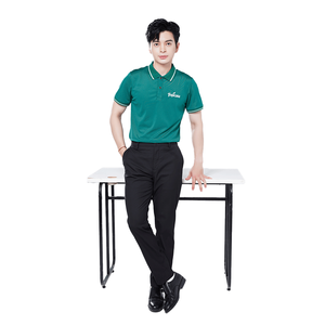 Uniforme Unisex para Cafetería, Restaurante y Panadería, Conjunto de Camisa Polo de Poliéster Tejido y Delantal, Personalizable, Ropa de Trabajo Promocional para Personal - Product Image 1