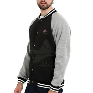 Veste de baseball en molleton côtelé épais en coton pour homme, qualité export, personnalisable, blanche, style vintage, type bomber - Product Image 2