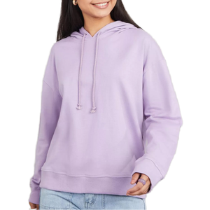 Sudadera con Capucha Roja para Mujer, Manga Larga, Tejida en Algodón, Informal, Corta, de Color Sólido, Transpirable, con Bolsillos, para Otoño - Product Image 3