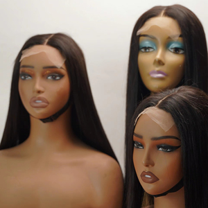 Perruque la plus vendue en cheveux humains, avec closure en dentelle au milieu, lisse comme des baguettes, cheveux naturels pour femmes, style doux, cheveux bruts, couleur du fournisseur - Product Image 6
