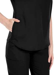 Ensemble de blouses médicales tendance pour femmes, uniforme d'hôpital, coupe moderne, tissu extensible confortable, vêtements de travail pour le secteur de la santé, clinique, médecin - Product Image 3