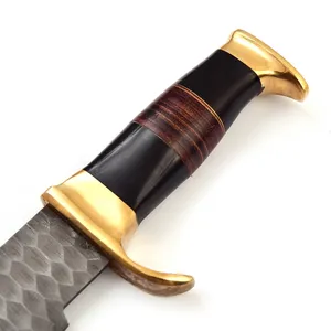 Hot Selling DIY Hand Forged Professional Damascus Steel Fixed Blade Drop Point Survival Hunting Outdoor Camping <b>Knife</b> OEM - Product Image 2
