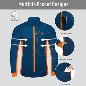Veste de cyclisme coupe-vent en polyester personnalisée et durable pour hommes - pour les passionnés de cyclisme, l'entraînement et la pratique quotidienne - Product Image 4