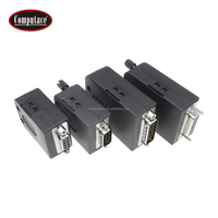 Conector D-sub DB9 de 9 Pines Personalizado de Alta Calidad, Niquelado, Tipo Tornillo Hembra, Carcasa Negra, Clasificación 5A, 16-30 AWG, Alimentación/PCB
