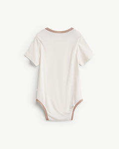 Body de Bebé de Manga Corta con Broches de Presión, Modal y Spandex, para Recién Nacidos, Unisex, ODM Vietnam - Product Image 2