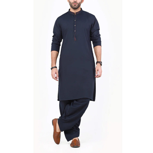 Vêtements islamiques de mode fabriqués en usine, dernier design, costume Salwar Kameez pour hommes, vente chaude, prix bas, ensemble Shalwar Kameez pour hommes - Product Image 1