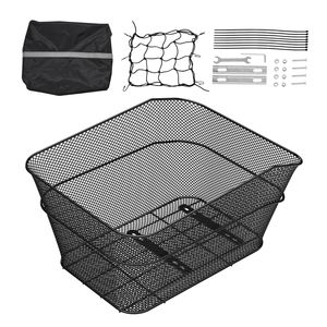 Cestino Posteriore per Bicicletta in Metallo Resistente con Rete Metallica Impermeabile, Adatto alla Maggior Parte delle Biciclette - Product Image 1