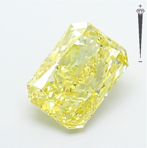 Diamante Cultivado en Laboratorio con Certificación IGI, Corte Radiante de 3.01 CT, Color Amarillo Intenso Fantasía, Claridad VVS2, CVD LG 792674655, ROYAL GEMS PARA JOYERÍA - Product Image 1