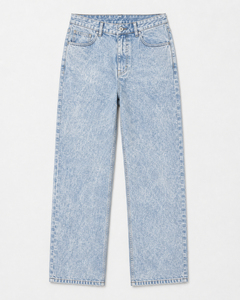 Custom Acid Washed Denim <b>Jeans</b> Men Heavyweight Cotton Straight Leg Five Pocket Pants Casual Trousers Apparel - Product Image 2