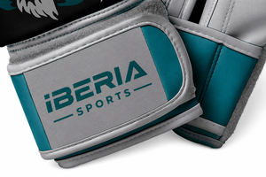 ถุงมือชกมวย IBERIA รุ่นพรีเมียมสีดำ ลายหมาป่า ถุงมือฝึกซ้อม หนัง PU รับทำโลโก้ตามสั่ง ขายส่งอุปกรณ์กีฬา - Product Image 5