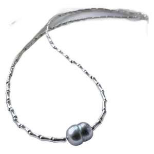 Collier en perles fait main 45 cm, style Ins, avec chaîne de queue réglable en or 18 carats, perles circulaires fortes et légères de 3-4 mm et 6,5-7 mm, fabrication artisanale pure - Product Image 5