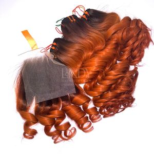 Extensions de Cheveux Humains Vietnamiens Ondulés Ombrés de Qualité Supérieure à Prix Compétitif, Lot de Bundles avec Closure 2026 - Product Image 4