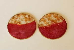 Handmade Modern Design Red <b>Epoxy</b> <b>Resin</b> Coasters Set of 4 with Gold Flakes Round 10 CM Diameter REHMAN CRAFT - Product Image 6