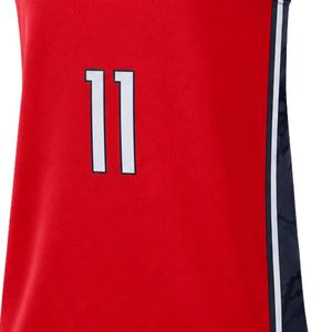 Camiseta de baloncesto roja y negra para hombre, uniforme de equipo sin mangas, ropa deportiva ligera, camisa transpirable para entrenamiento, juego y competición - Product Image 5