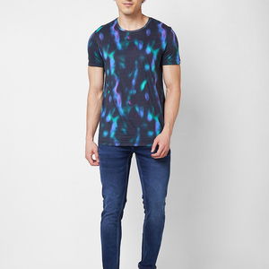 เสื้อยืดคอกลมแขนสั้นสำหรับผู้ชายผ้าโพลีเอสเตอร์แบบแห้งเร็วระบายอากาศได้ดีผลิตตามสั่ง100% - Product Image 2