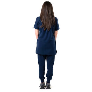 Uniforme Médico Personalizable para Mujer, Manga Corta, Cuello en V, 3 Bolsillos, Ecológico, Ligero, con Protección Contra Agujas, para Hospitales - Product Image 5
