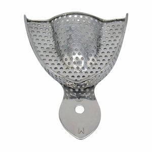 Lot de 10 porte-empreintes dentaires perforés en métal, kit d'instruments de dentisterie en acier inoxydable pour cas d'œdentineuse - Product Image 6