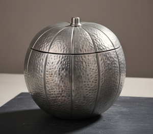 Elegant Round Segmented Silver Metal Dry Fruit Container Luxury Date Storage Box Stem Knob Decorative Gift <b>Tin</b> Kitchen - Product Image 2