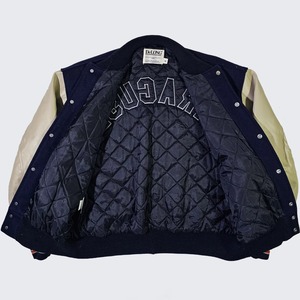 เสื้อแจ็คเก็ตวาร์ซิตี้ขนสัตว์ DeLong ย้อนยุคยุค 90 ของ Syracuse Orange Men - แบบเย็บติด - Product Image 2