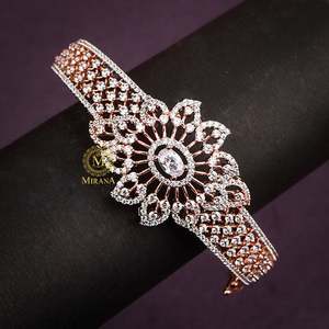 Zinovia Gold Plated Religious Charm Bracelet-Copper Alloy & Brass Beaded Bangle with Zircon - Product Image 3