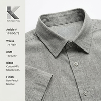 Kaos Katun Spandex Unisex 180GSM Tenun Polos Lengan Pendek Kasual OEM ODM