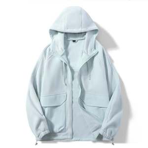 Custom Men's 100% Cotton <b>Zip</b> Up Hoodie Full Zipper <b>Hooded</b> Sweatshirt Casual Streetwear Custom Logo OEM ODM Wholesale - Product Image 4
