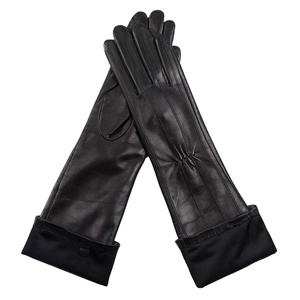 Guantes Largos de Cuero para Mujer Midnight Luxe, Guantes de Cuero con Tacto de Terciopelo, Guantes Largos de Cuero de Elegancia Élite para Mujer - Product Image 5