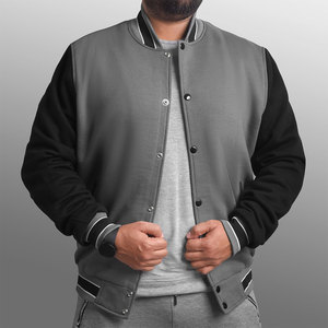 Nouvelle Veste de Baseball Varsity pour Hommes, Design Moderne, Couleur Unie, 100% Coton, Col Montant, Streetwear, Hiver, Haute Qualité - Product Image 2