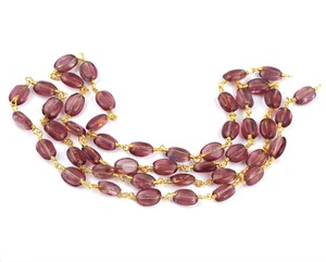 AAA Pink Tourmaline Hydro <b>Rosary</b> Style Beaded Chain With Premium Finish For DIY Bracelet And Necklace Jewelry Making Wholesale - Product Image 6