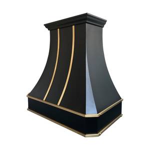 Campana de diseño Bell de cobre puro martillado, superventas, campana de pared negra con detalles dorados - Product Image 1