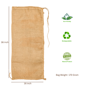 กระสอบป่านแบบมีเชือกผูก เป็นมิตรกับสิ่งแวดล้อม ทนทาน ใช้สำหรับควบคุมน้ำท่วม ก่อสร้าง เกษตรกรรม อุตสาหกรรม จำหน่ายจำนวนมาก - Product Image 2