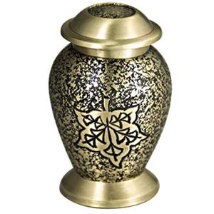 Black Brass European Style Engraved Keepsake <b>Mini</b> Urn for Pet Cremation Ashes Eco-Friendly Durable Customizable Ashes Storage - Product Image 6