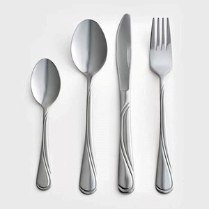 Ensemble de couverts minimalistes en acier inoxydable, couteau, fourchette, cuillère, finition miroir haute brillance, résistant à la rouille, pour les dîners et les événements spéciaux - Product Image 6