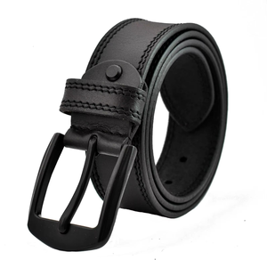 Ceinture en cuir sur mesure pour homme, ceintures en cuir véritable à double couture, boucle de haute qualité, 100% cuir - Product Image 2