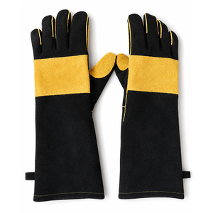 Gants de soudage en cuir de vachette à coutures en Kevlar, conçus sur mesure, résistants, avec doublure en coton ignifuge pour le travail et la protection contre la chaleur - Product Image 1