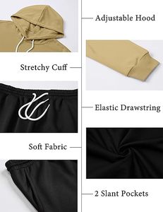 Premium Men's Hoodie and Trousers Set Comfortable Cotton Fleece Tracksuit Casual Sportswear Custom - Product Image 6