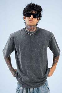 เสื้อยืดคอกลมโอเวอร์ไซส์ผ้าฝ้าย 100% สำหรับผู้ชาย พิมพ์โลโก้ได้ตามต้องการ ระบายอากาศได้ดี ไซส์ใหญ่ ผ้าไม่เป็นขุย สไตล์วินเทจ สำหรับฤดูร้อน - Product Image 3